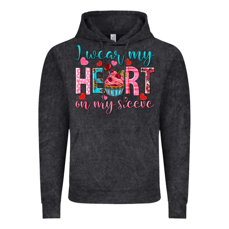 I Wear My Heart On My Sleeve Valentine's Day Vintage Hoodie by HowdyJamesFarm | Teevron