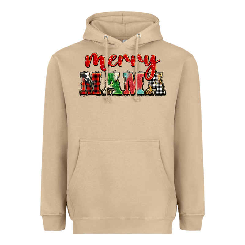 Christmas Merry Mama Heavyweight Hoodie by BarkalooDesign | Teevron
