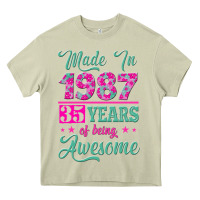 Mossy made in 1987, 35 years of being awesome Heavy Core Tee - Jasminsmagicworld