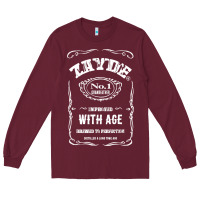 Burgundy Mens Vintage Zayde Hebrew Yiddish Grandfather Long Sleeve Tee - trangStudio