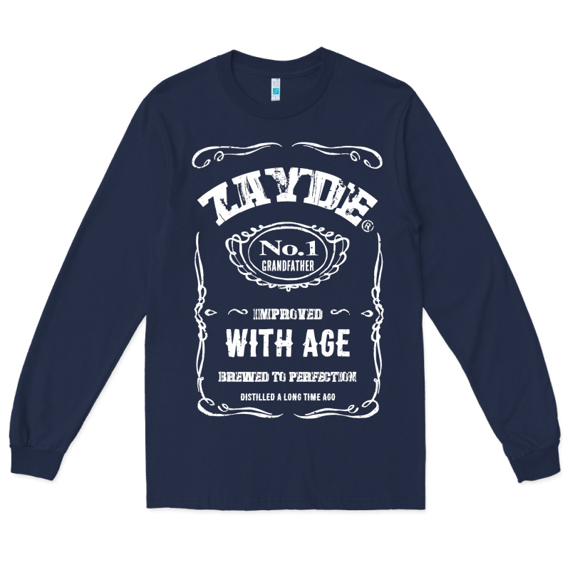 Mens Vintage Zayde Hebrew Yiddish Grandfather Long Sleeve Tee by trangStudio | Teevron