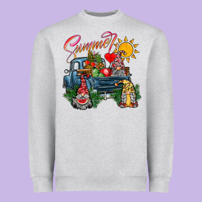 Summer Gnomes  Truck Heavyweight Sweatshirt Designed By Cowhidedigitalart