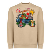 Mushroom summer gnomes  truck Heavyweight Sweatshirt - CowhideDigitalArt