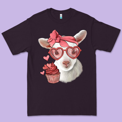 Cute Baby Lamb Valentines Day Premium Tee Designed By Jasminsmagicworld