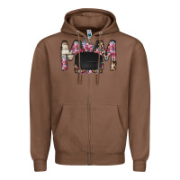 Chestnut mom hockey flower Zipper Hoodie - RacoonDesign