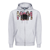 Mom Hockey Flower Zipper Hoodie | Teevron