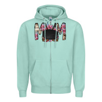 Seafoam mom hockey flower Zipper Hoodie - RacoonDesign