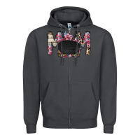 Smoke mom hockey flower Zipper Hoodie - RacoonDesign