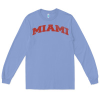 Colony Blue Miami Ohio Classic Athletic Sports Distressed Long Sleeve Tee - trangStudio