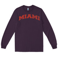 Plum Miami Ohio Classic Athletic Sports Distressed Long Sleeve Tee - trangStudio