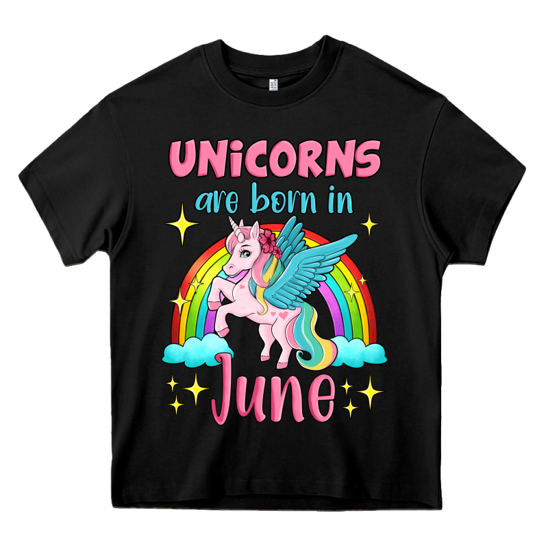 Unicorns Are Born In June Heavy Core Tee by Jasminsmagicworld | Teevron