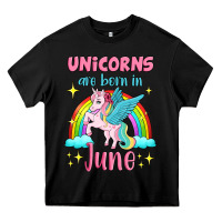 Black unicorns are born in june Heavy Core Tee - Jasminsmagicworld
