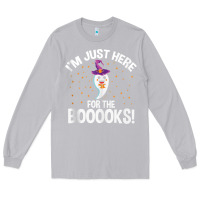 Moon Dust teacher halloween bookworm just here for the boooks ghost tank top Long Sleeve Tee - trangStudio