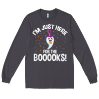 Smoke teacher halloween bookworm just here for the boooks ghost tank top Long Sleeve Tee - trangStudio