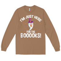 Toasted Coconut teacher halloween bookworm just here for the boooks ghost tank top Long Sleeve Tee - trangStudio