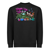 Happy Easter Day Truck Heavyweight Sweatshirt | Teevron