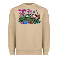 Mushroom happy easter day truck Heavyweight Sweatshirt - CowhideDigitalArt
