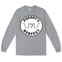 Heather Grey Pobody's Nerfect Retro Classic Funny Nobody's Perfect Long Sleeve Tee - trangStudio