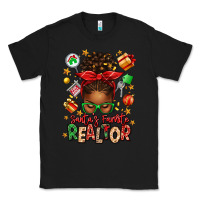 Black santas favorite realtor messy bun Classic Tee - texasbilliewilder
