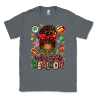 Charcoal Heather santas favorite realtor messy bun Classic Tee - texasbilliewilder