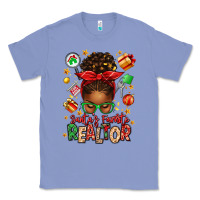 Colony Blue santas favorite realtor messy bun Classic Tee - texasbilliewilder