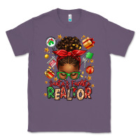Lavender santas favorite realtor messy bun Classic Tee - texasbilliewilder