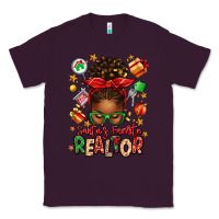 Plum santas favorite realtor messy bun Classic Tee - texasbilliewilder
