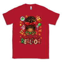 Red santas favorite realtor messy bun Classic Tee - texasbilliewilder