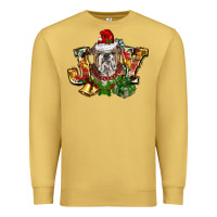 Antique Gold Christmas joy english bulldog Premium Sweatshirt - BarkalooDesign