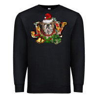 Black Christmas joy english bulldog Premium Sweatshirt - BarkalooDesign