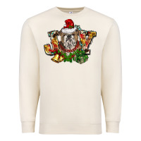 Sandshell Christmas joy english bulldog Premium Sweatshirt - BarkalooDesign