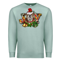Seafoam Christmas joy english bulldog Premium Sweatshirt - BarkalooDesign