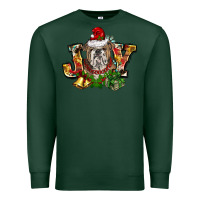 Sports Green Christmas joy english bulldog Premium Sweatshirt - BarkalooDesign
