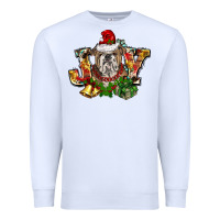 White Christmas joy english bulldog Premium Sweatshirt - BarkalooDesign