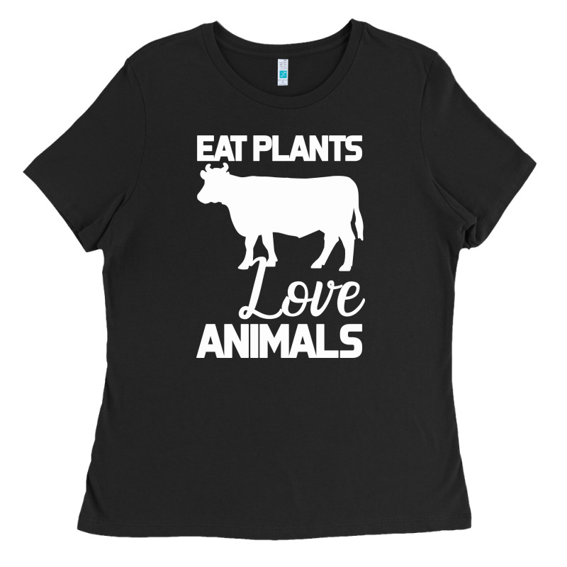 Eat Plants Love Animals Ladies Tee by Bettercallsaul | Teevron