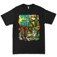 Black wild and free cowgirl boots Premium Tee - RanaPortraitStore