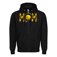 Black mom lacrosse Zipper Hoodie - RacoonDesign