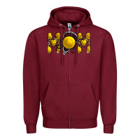 Burgundy mom lacrosse Zipper Hoodie - RacoonDesign