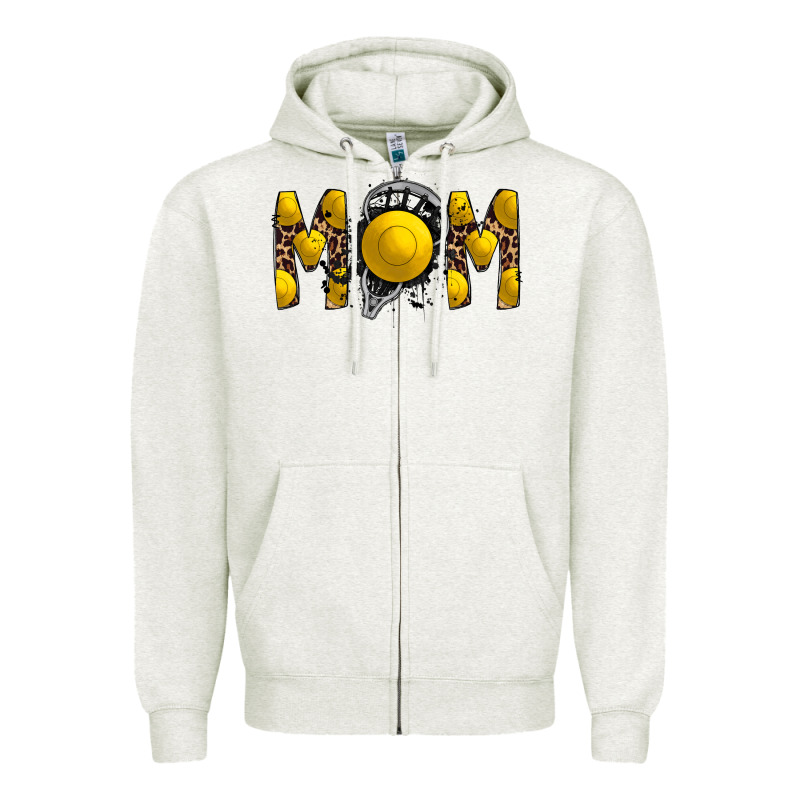 Mom Lacrosse Zipper Hoodie by RacoonDesign | Teevron