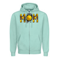 Seafoam mom lacrosse Zipper Hoodie - RacoonDesign
