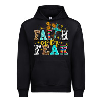 Black faith over fear with cross and sunflowers Urban Hoodie - AdoDesignShop