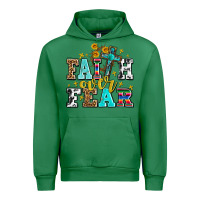 Emerald faith over fear with cross and sunflowers Urban Hoodie - AdoDesignShop