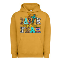 Pigment Peanut Butter faith over fear with cross and sunflowers Urban Hoodie - AdoDesignShop