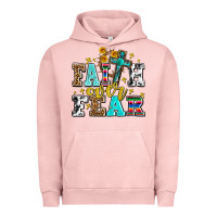 Pigment Salmon faith over fear with cross and sunflowers Urban Hoodie - AdoDesignShop