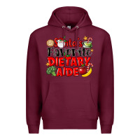 Burgundy santas favorite dietary aide Premium Hoodie - LillyAllenDesigns