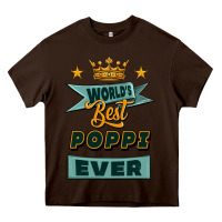 Chocolate Brown world's best poppi ever Heavy Core Tee - Jasminsmagicworld