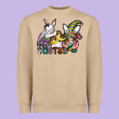 Happy Easter Heavyweight Sweatshirt Designed By Cowhidedigitalart