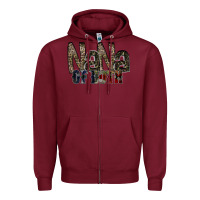 Burgundy nana of both Zipper Hoodie - RacoonDesign