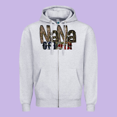 Nana Of Both Zipper Hoodie Designed By Racoondesign
