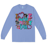 Colony Blue love more worry less olivia Long Sleeve Tee - OliviaCreatesArt